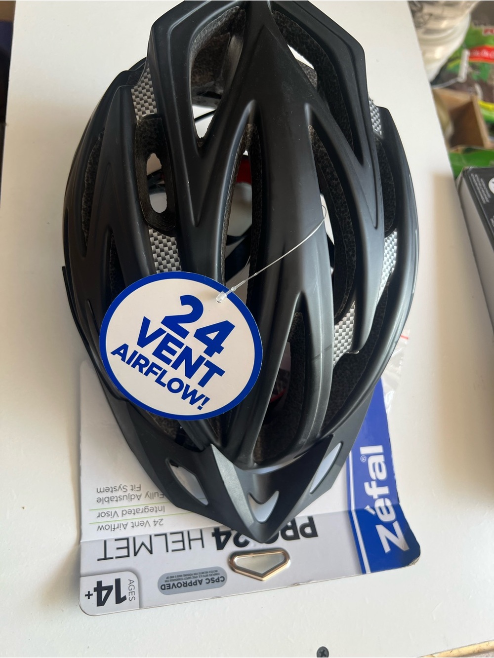 Zefal Black & Silver Bike Helmet - 24 Vent Airflow